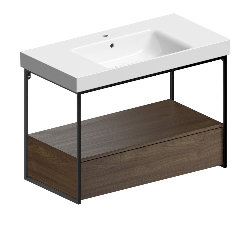 NUBES keramické umyvadlo 100x50cm, s odkládacími plochami, bílá ExtraGlaze 9651111