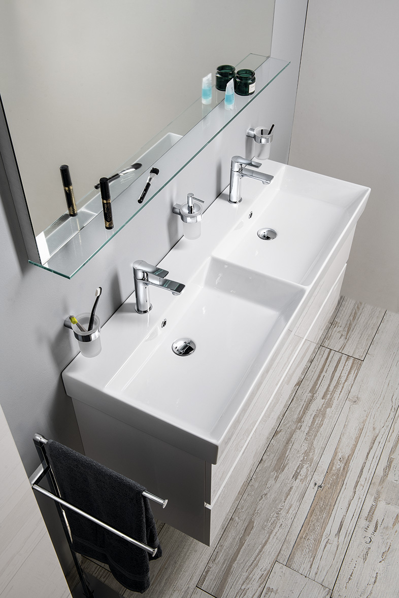 ODETTA umyvadlová skříňka 118x50x43,5cm, borovice rustik DT120-1616