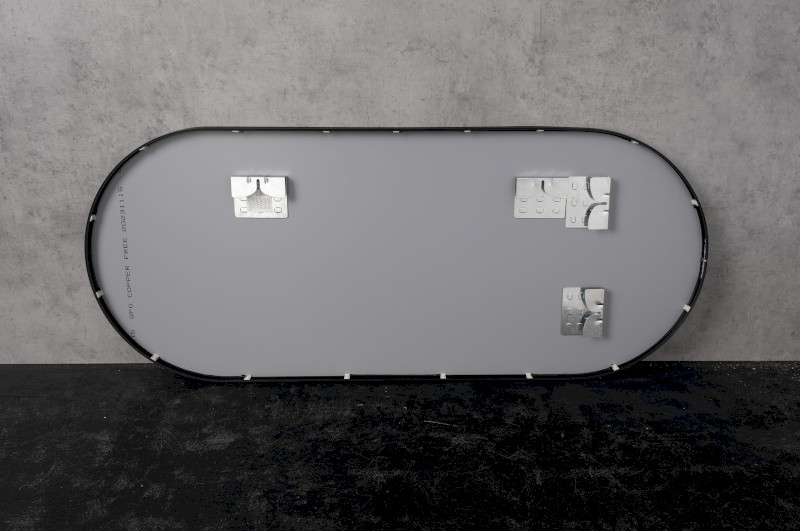 AROWANA oválné zrcadlo v rámu 120x50cm, černá mat AWB1250