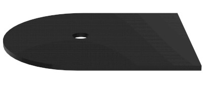 OASIS police ke stěně 40x48cm, kompozit, černá mat AS408-01