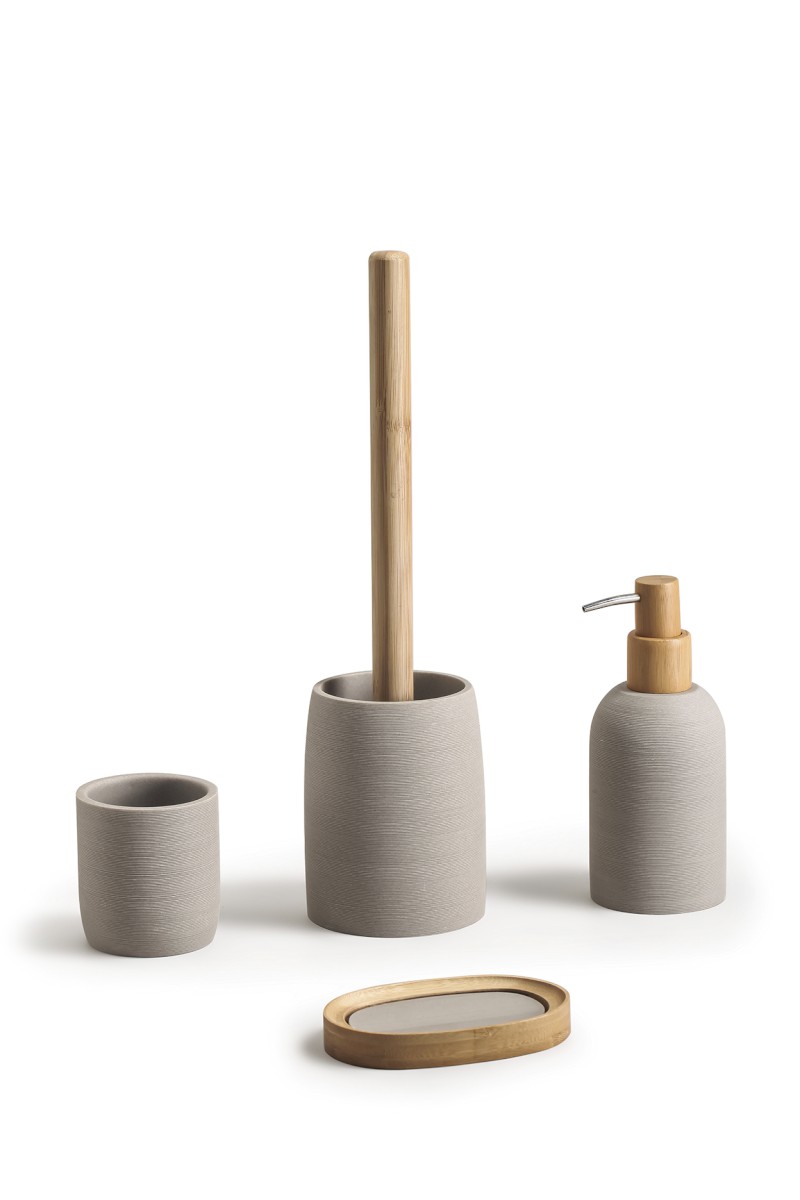 RIKO dávkovač mýdla na postavení, béžová/bambus 8575