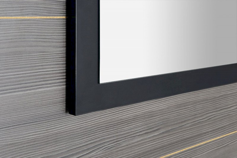 TREOS zrcadlo v rámu 75x50cm, černá mat TS750-3535