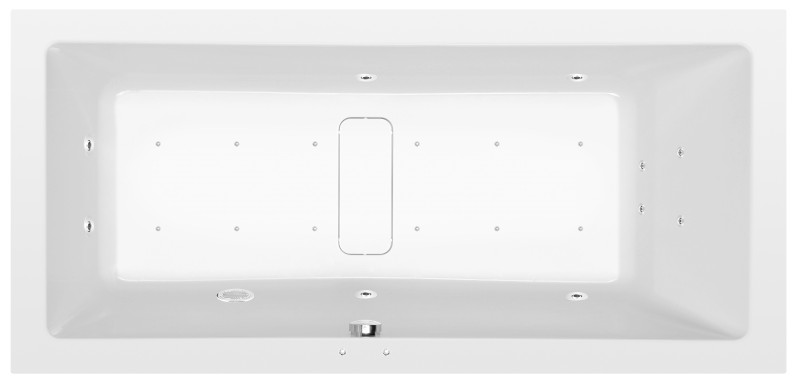 MARLENE hydromasážní vana, 200x90x48cm, Active Hydro-Air, chrom 78731.2010