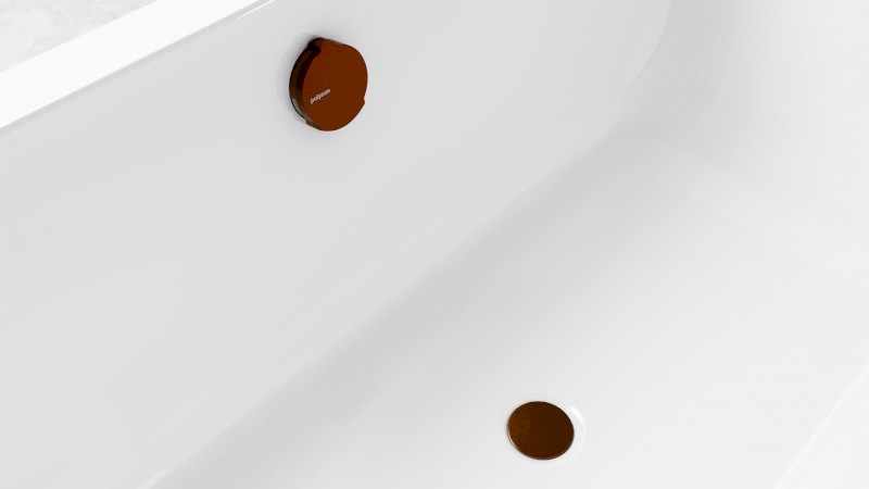 Vanová souprava s napouštěním, bovden, délka 600mm, zátka 72mm, měď mat 71851.70