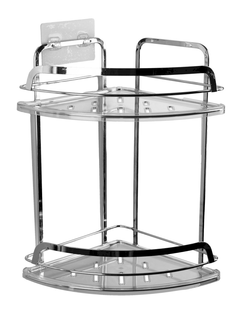 KIM dvojitá rohová polička do sprchy, 205x325x205mm, chrom 12023200