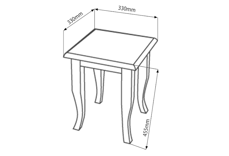 RETRO stolička 33x45x33cm, starobílá 1683