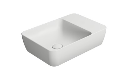 MODO keramické umyvadlo na desku 50x35cm, bez otvoru, bílá mat 9884009