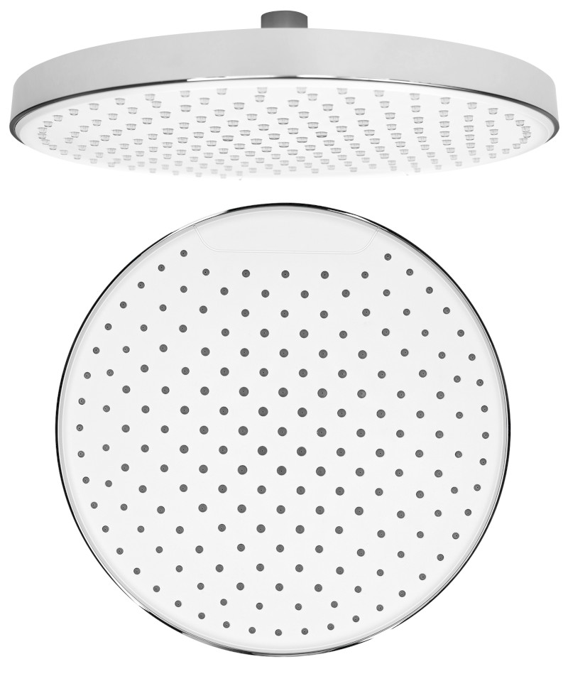 Hlavová sprcha, průměr 255mm, silikon trysky, ABS/chrom/bílá SK151