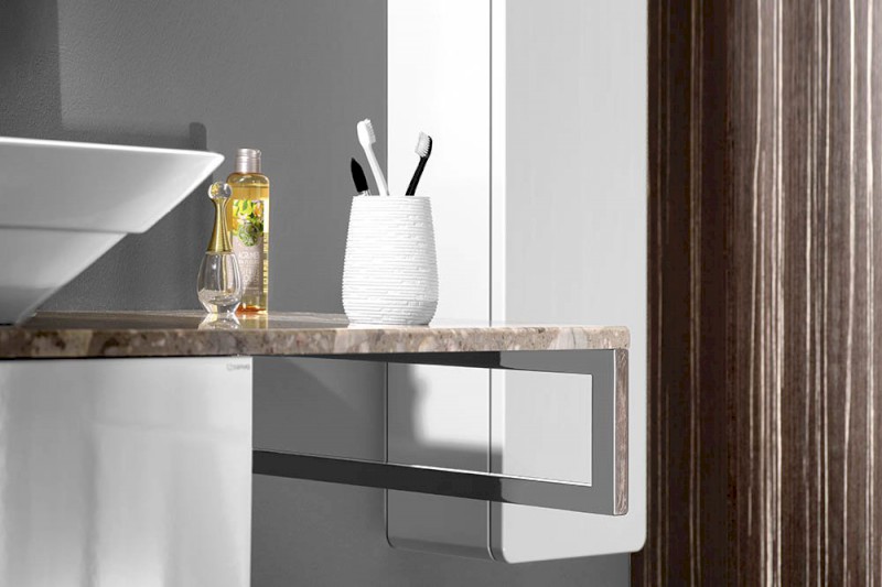 Podpěrná konzole 490x150x25mm, chrom, 1 ks 30390