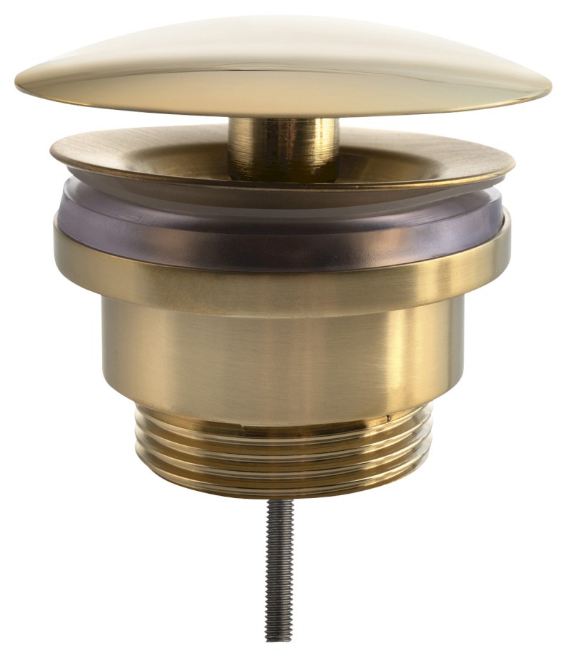 Umyvadlová výpust 5/4“, neuzavíratelná, velká zátka, 5-55mm, zlato UD52556P
