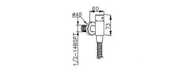 Ventil pro bidetové spršky, s hadicí 120cm, chrom JS121
