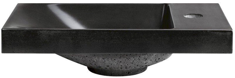 AGOS betonové umývátko 40x22cm, levé/pravé, antracit pololesk AS40016
