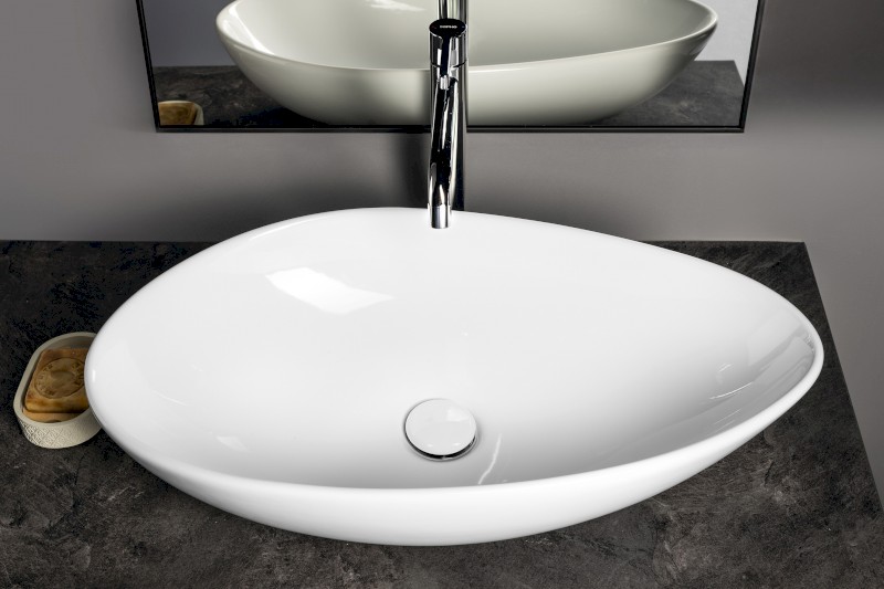 OVALI keramické umyvadlo 61x34cm, bílá TU0721
