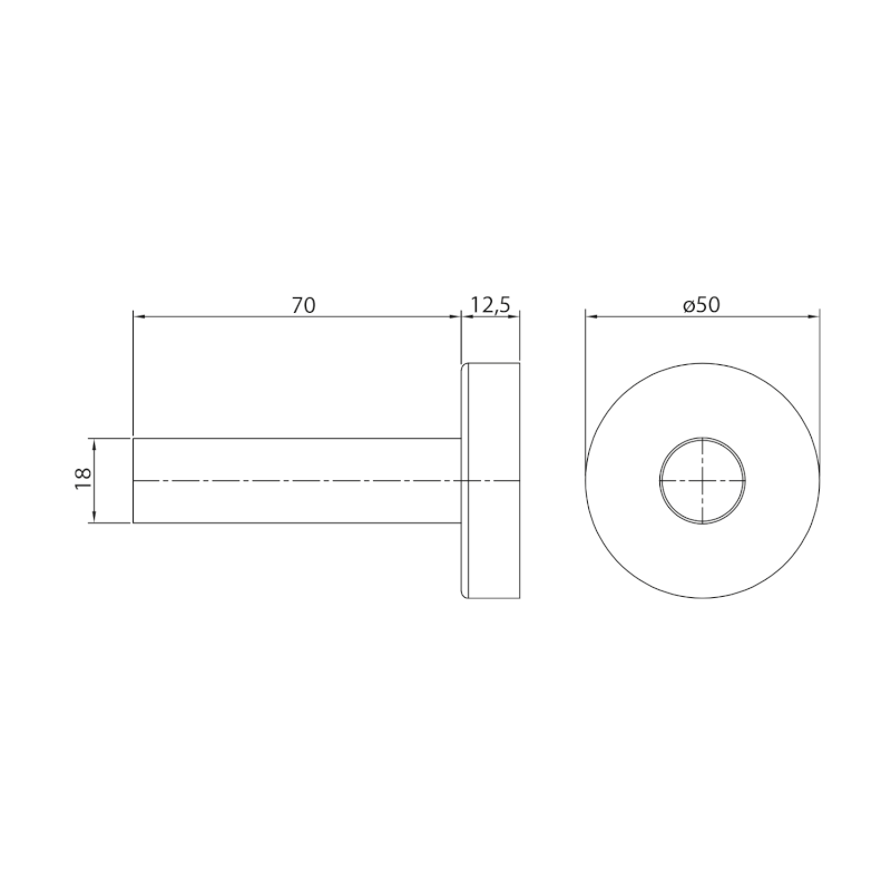 WICHER krycí rozeta kulatá, pár, chrom 600.316.1