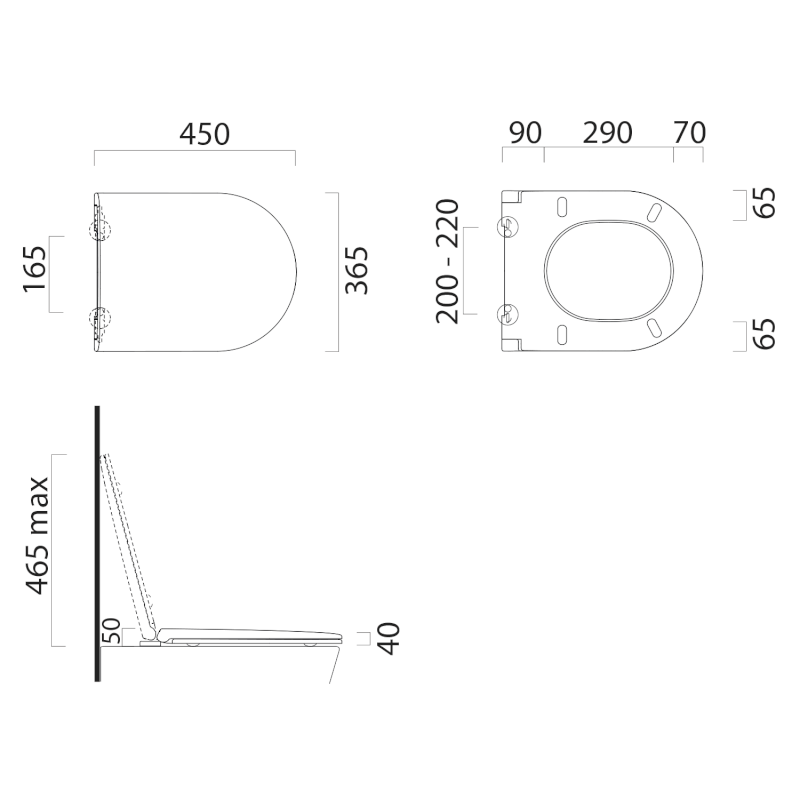 WC sedátko, Soft Close, Quick Release, černá mat MS992C26