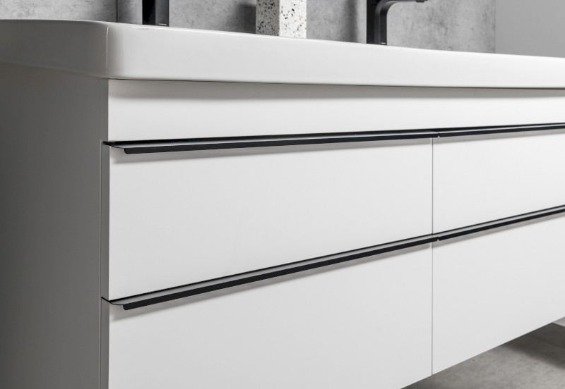 SITIA kovová úchytka 577mm, levá, černá mat SA120BL