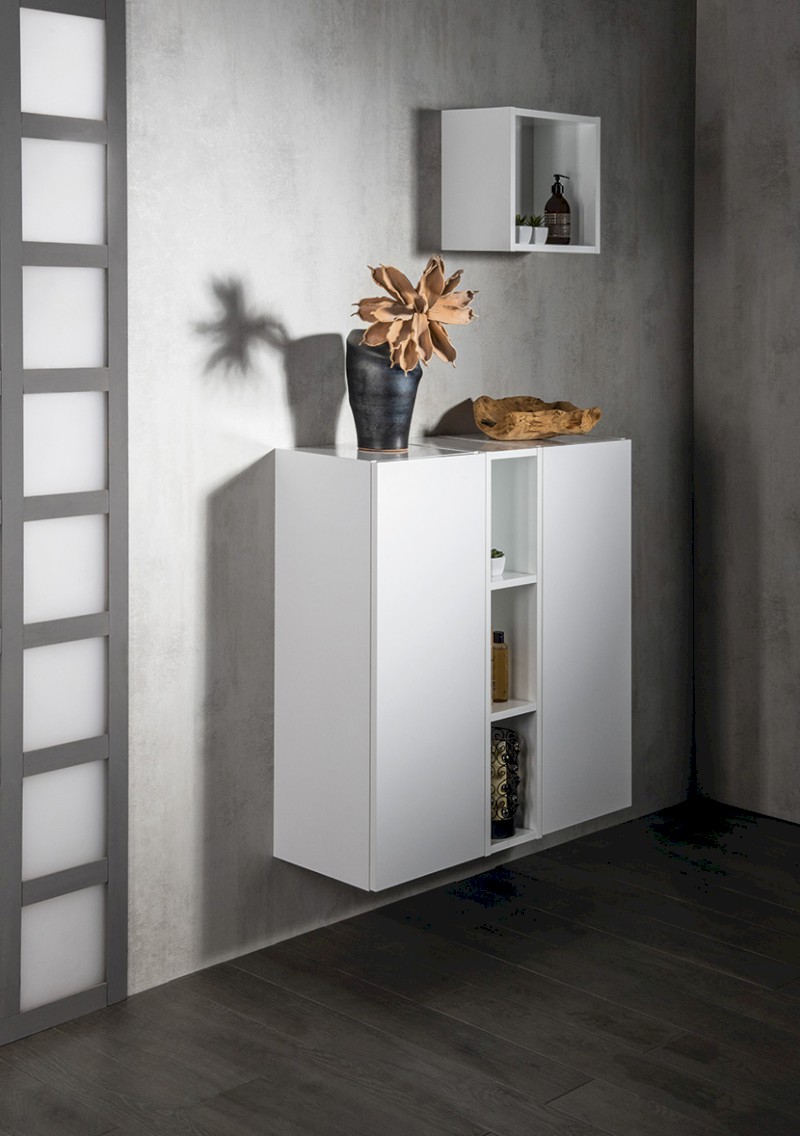 ESPACE otevřená policová skříňka 35x35x22cm, dub stříbrný ESC150-1111