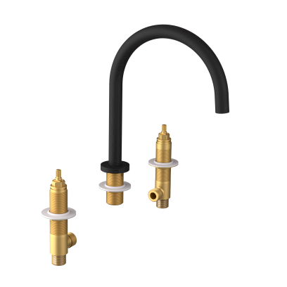 ULTRAMIX tělo tříprvkové stojánkové umyvadlové baterie, černá mat UT017B-1