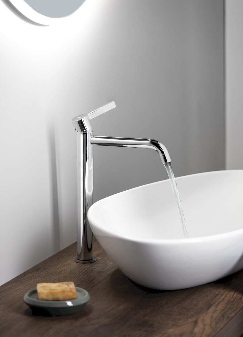 ICONIC stojánková umyvadlová baterie vysoká, chrom AF006