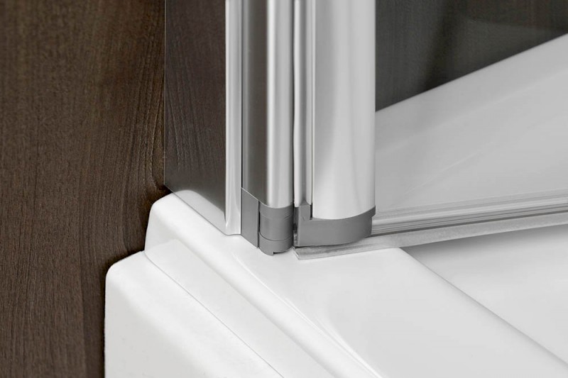 RIONI vanová zástěna s pneumatickým zdvihem, š. 710mm, stříbrná, čiré sklo 72915