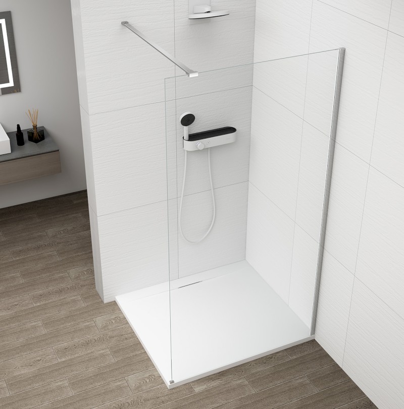 KAZUKO sprchová vanička z litého mramoru, obdélník 100x90cm, bílá 40336