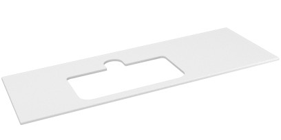 BRAHEA deska rockstone s otvorem 131,6x51,5cm, levá, bílá mat BT132-0101-L