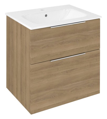 CIRASA umyvadlová skříňka 59,2x64x46cm, dub cuneo CR601-2525