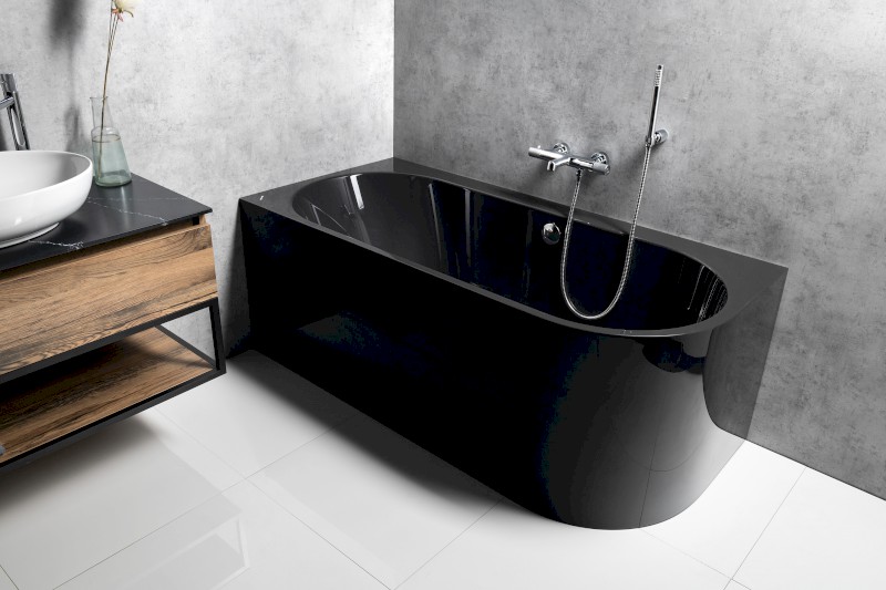 ASTRA L MONOLITH asymetrická vana 160x75x60cm, šedá 33611M.30