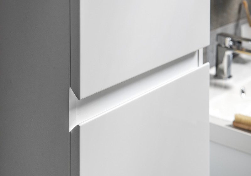 ALTAIR vysoká skříňka s košem 40x184x31cm, levá, bílá AI185L