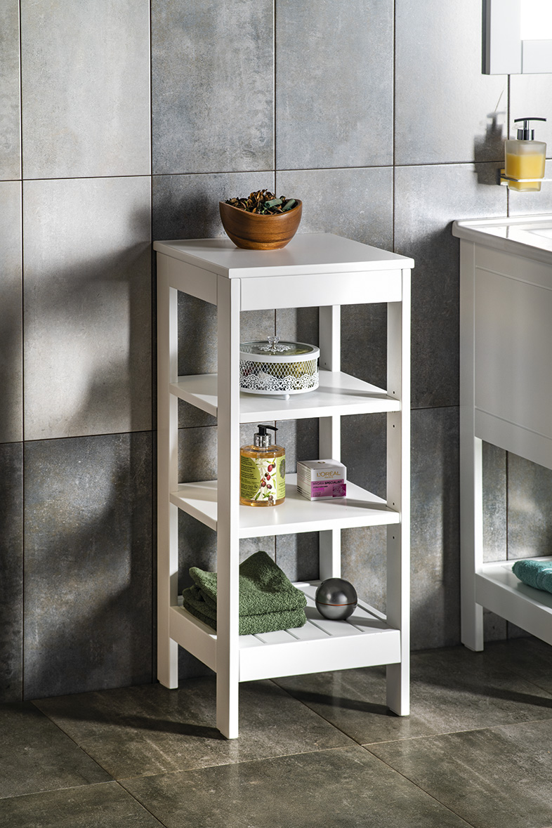 ETIDE policový regál 36x86x36 cm, bílá mat ET086