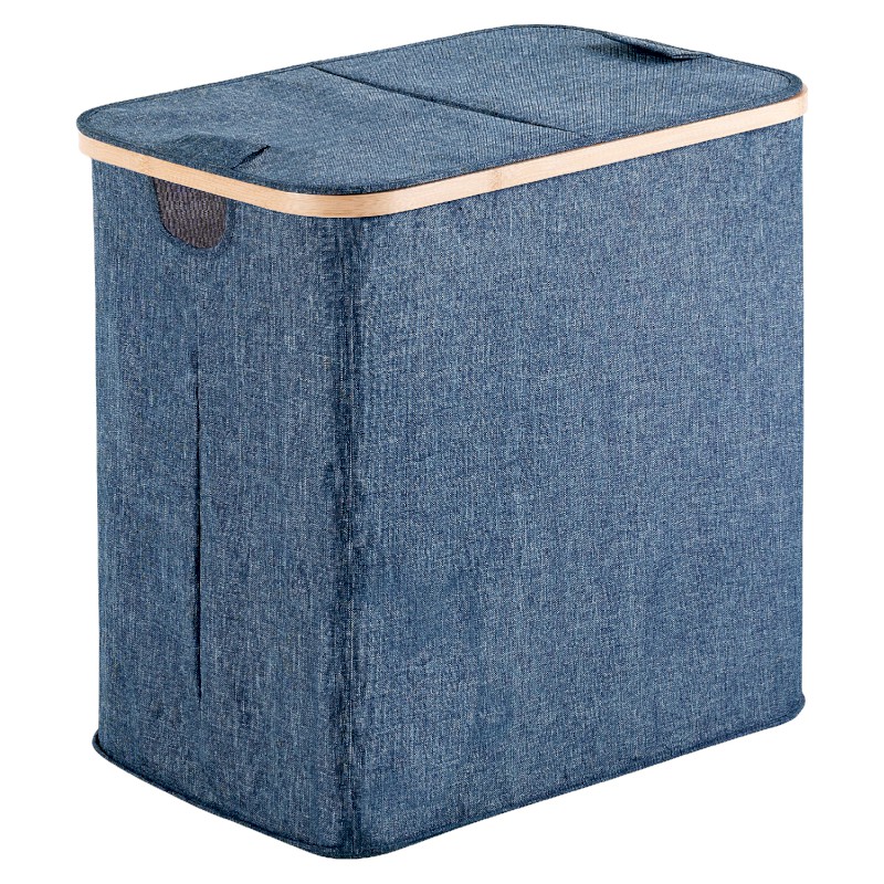 YOSHI koš na prádlo 53x51x34cm, bambus, modrá 133805
