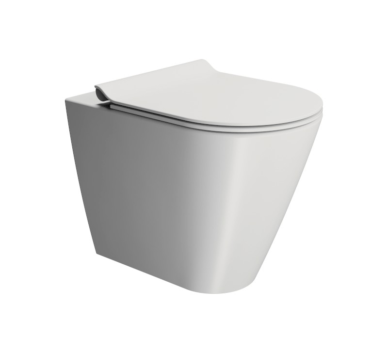 KUBE X WC mísa stojící, Geniusflush, 36x55cm, spodní/zadní odpad, bílá dual-mat 949109