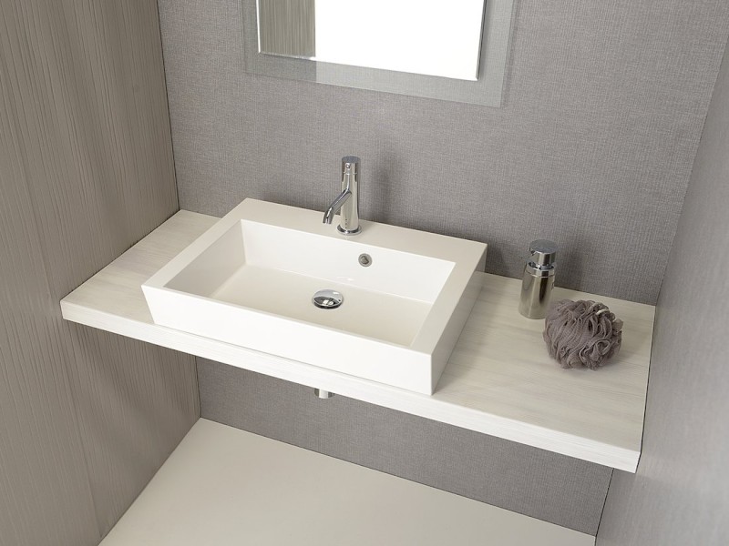 AVICE deska pod umyvadlo 100x50cm, tl.5cm, dub starobílý AV105