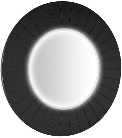 LUMIRO STRIP kulaté zrcadlo s LED osvětlením v rámu ø 90cm, carina LR950-4141S
