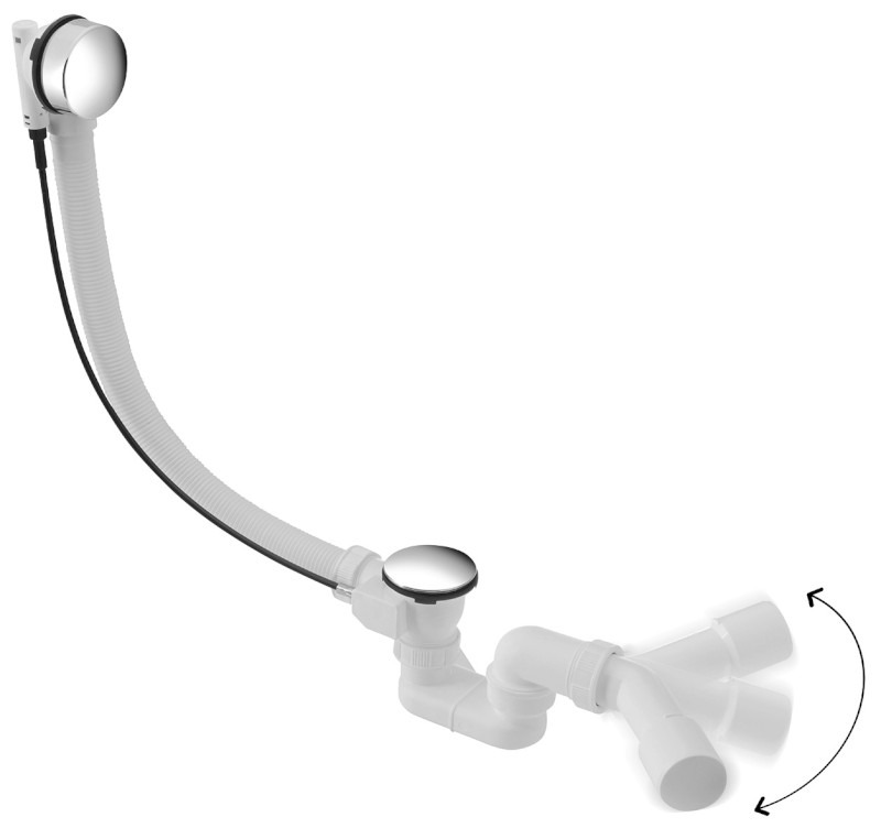 Vanová souprava, L-785mm, DN40/50, ABS/chrom 164.170.0