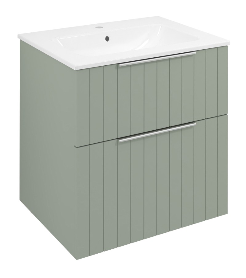 CIRASA STRIP umyvadlová skříňka 59,2x64x46cm, verde CR601-4444S