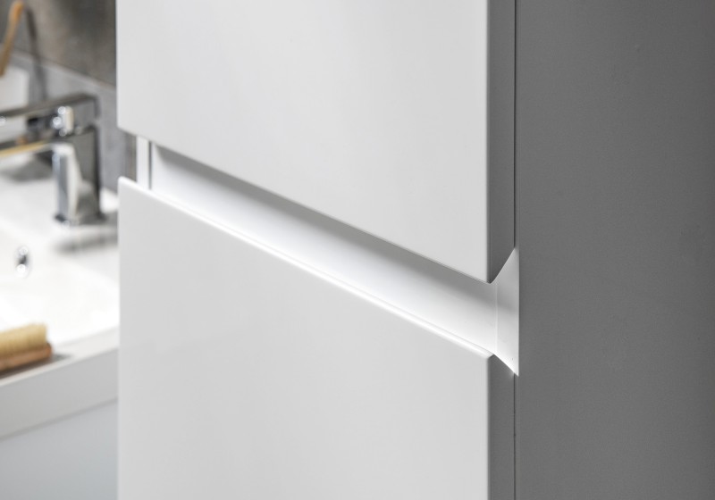 ALTAIR vysoká skříňka s košem 40x184x31cm, pravá, bílá AI185R