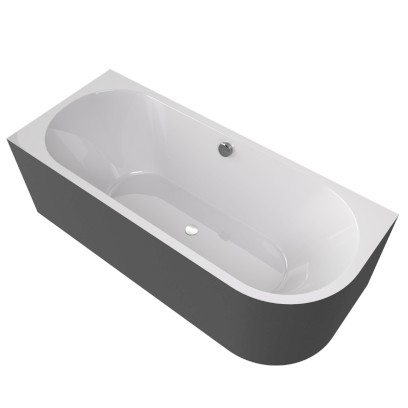 VIVA L MONOLITH asymetrická vana 170x75x60cm, bílá/carina 70119M.41