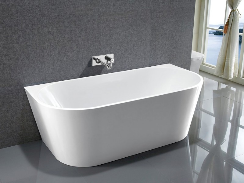 TAJO nástěnná stojící vana, 170x80cm, bílá E1980