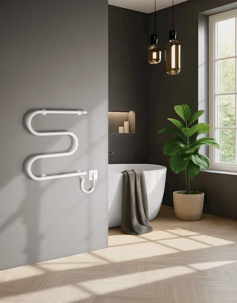 VIPE elektrický sušák ručníků, 500x500mm, 59W, bílý SU155