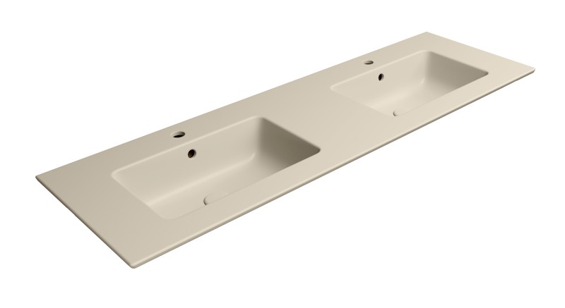 PURA keramické dvojumyvadlo Slim 142x46cm, creta mat 8889108