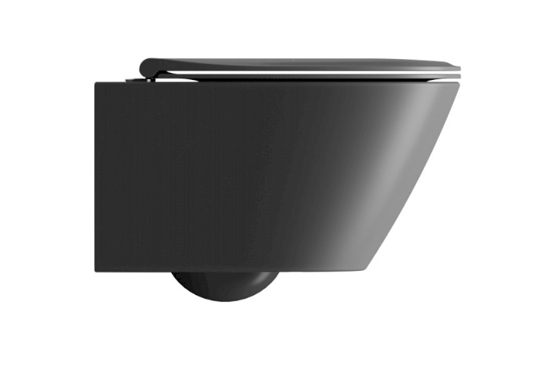 MODO závěsná WC mísa, Swirlflush, 37x54cm, černá dual-mat 841526