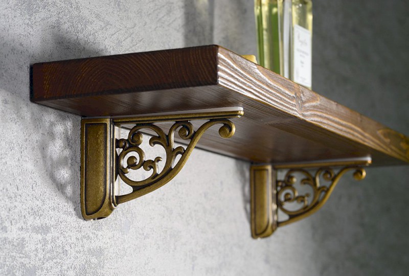 RETRO držák police 8-40mm, starobronz LL009