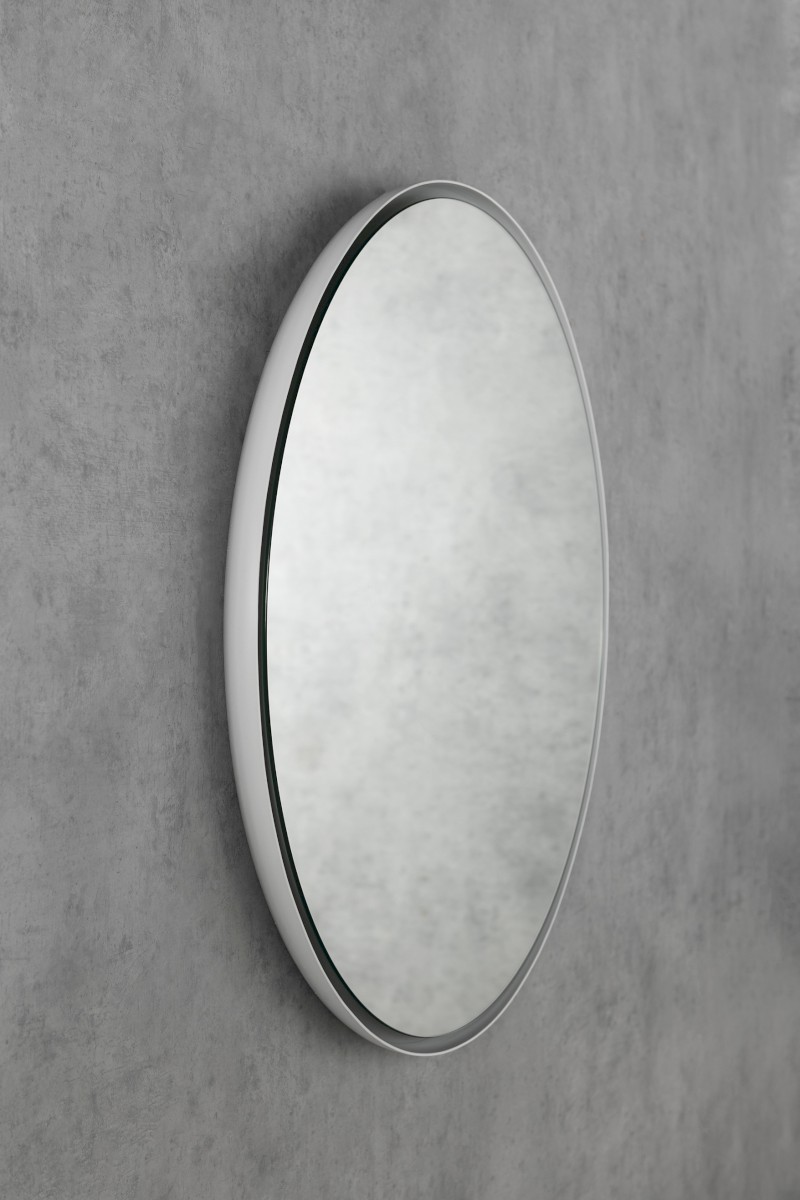 FLOAT kulaté zrcadlo s LED podsvícením ø 74cm, bílá 22574