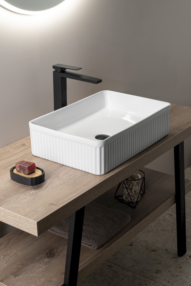 PICOBELLO keramické umyvadlo na desku 50x34cm, bílá AR485