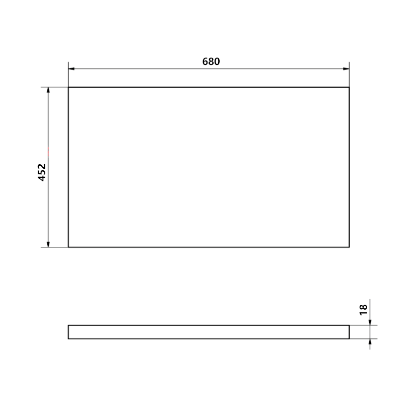 ALTAIR deska pod umyvadlo 68x45,2 cm, antracit břidlice AI872
