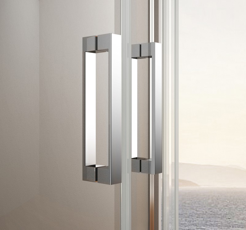 BORG čtvercová sprchová zástěna 800x800x1950 mm, čiré sklo 751.180.1