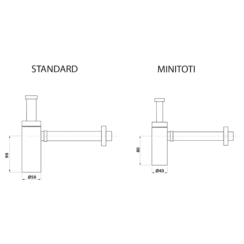 MINITOTI sifon pro umývátko, 5/4