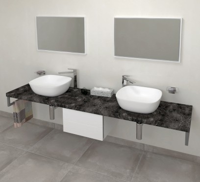 AVICE deska pod umyvadlo 190x50cm, tl.5cm, štípaný kámen AV199