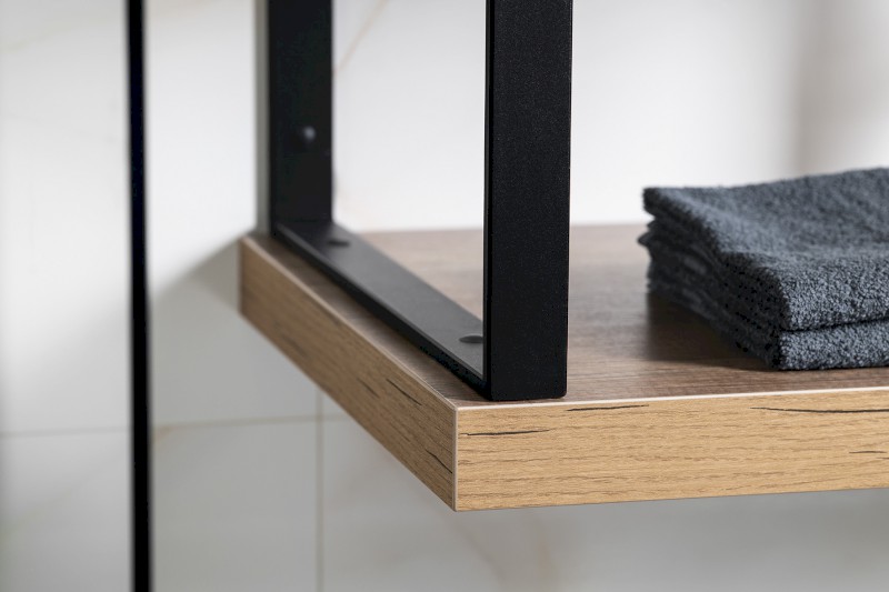 Podpěrná konzole 490x330x40mm, lakovaná ocel, černá mat, 1 ks 30370